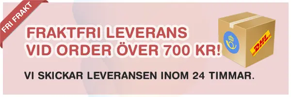 Fraktfri leverans vid order ver 700 kr